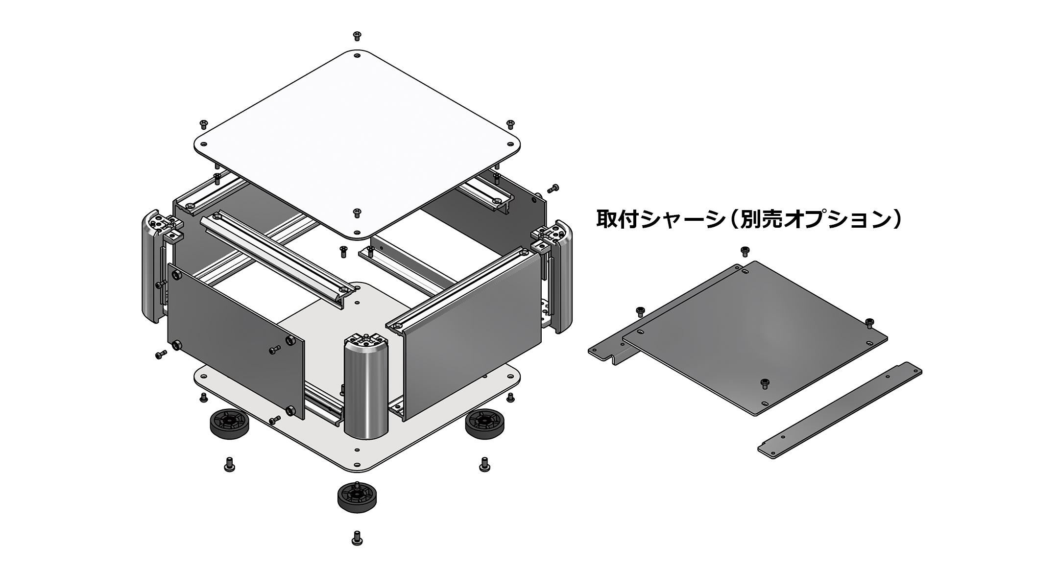 タカチ タカチ パネル脱着評判はサッシケース シルバー/ブラック