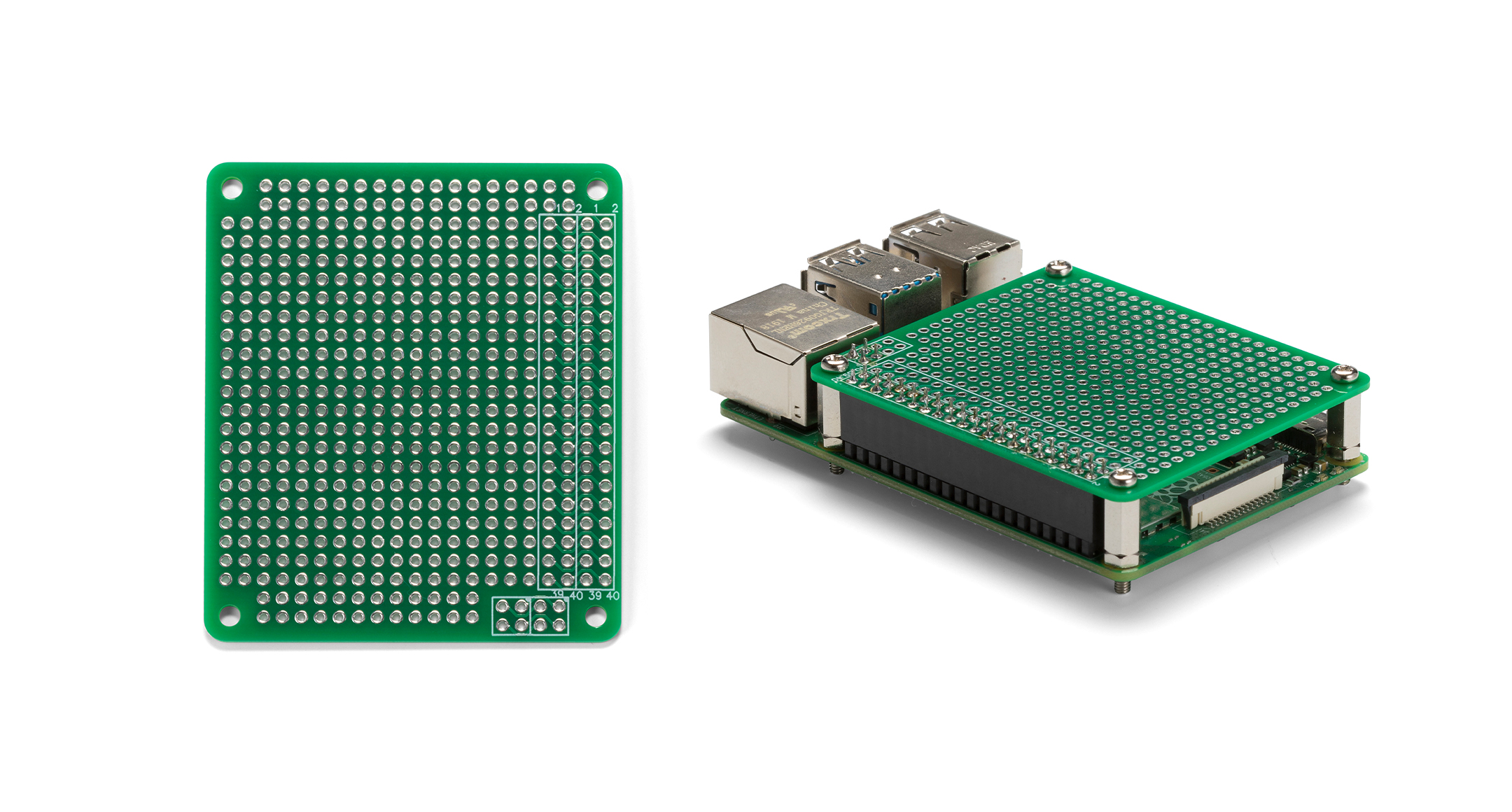 Raspberry Pi 4B 拡張ユニバーサル基板 RPCB-4Bの画像