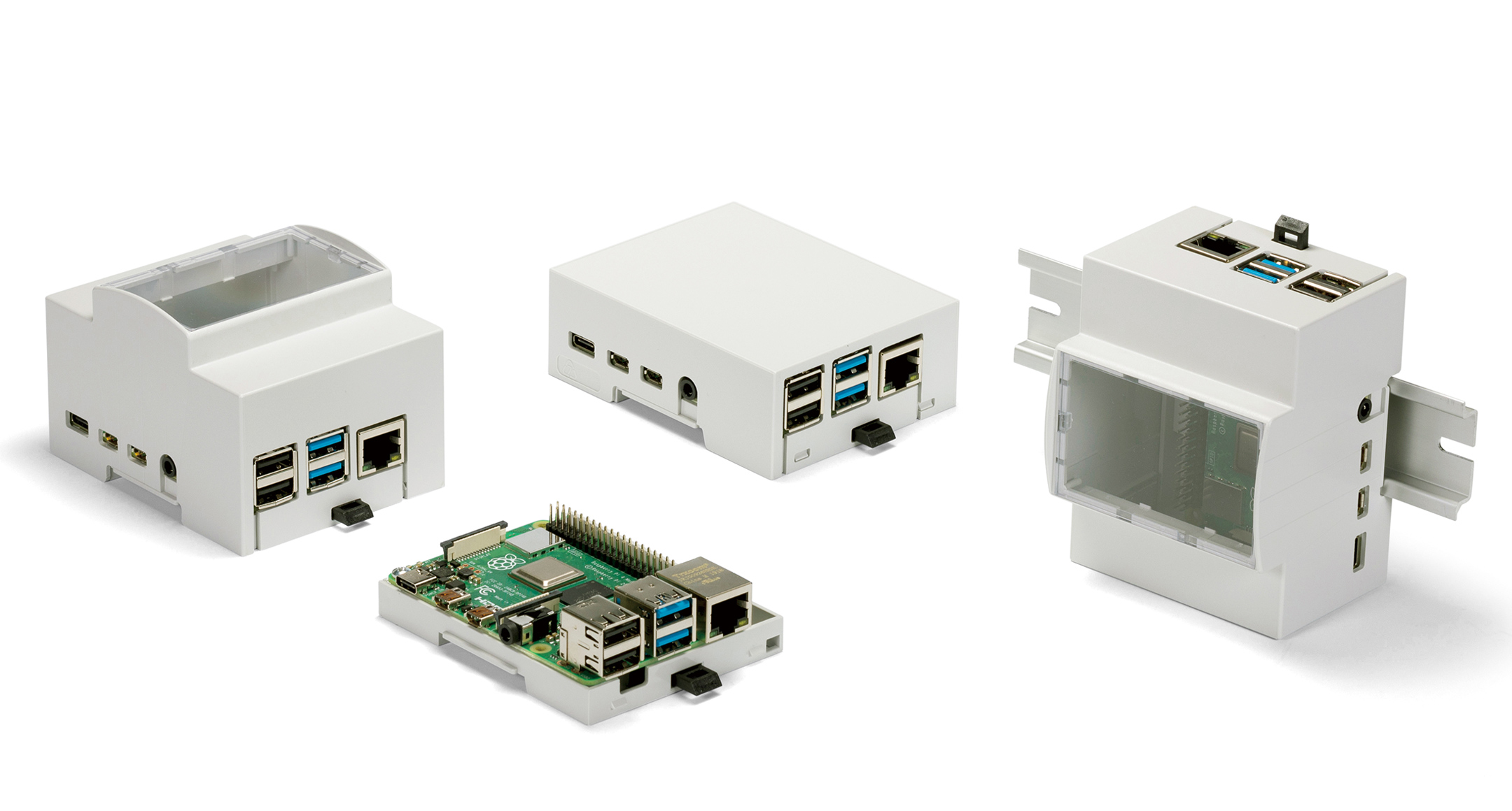 Raspberry Pi 4B専用 DINレールボックス RPD-4シリーズの画像