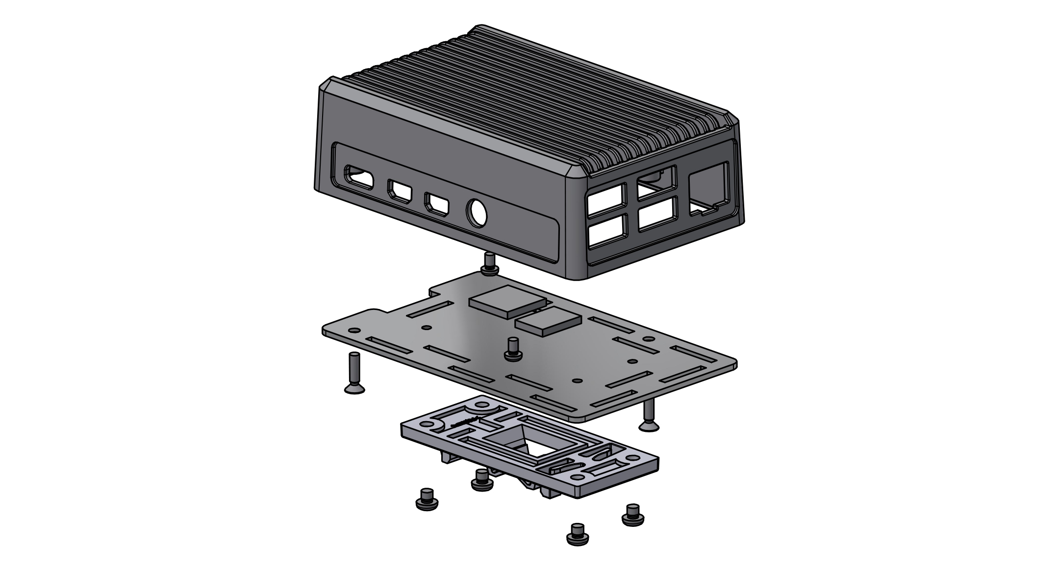 Raspberry Pi 放熱型DINレールケース RPHDシリーズの画像