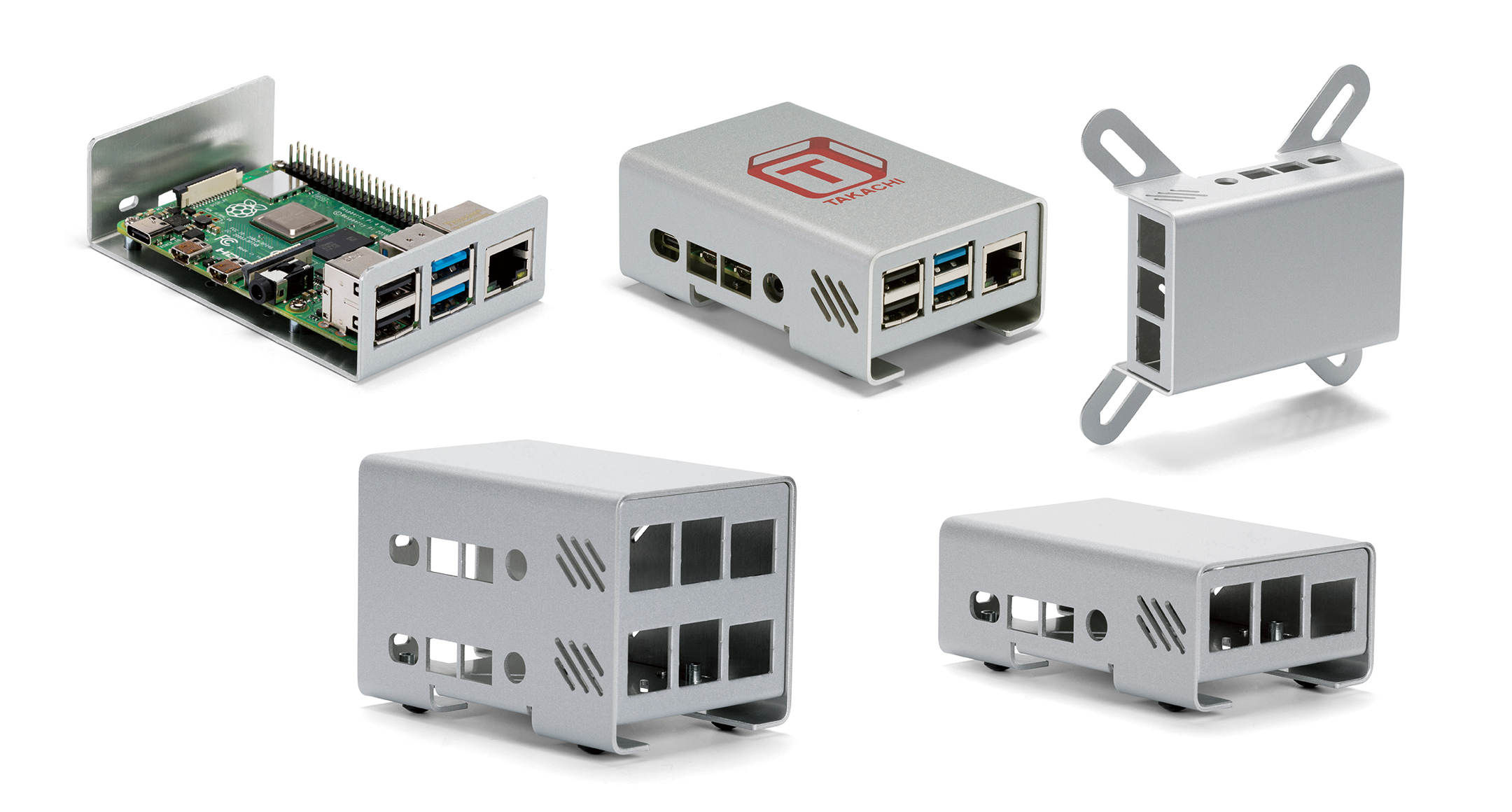 Raspberry Pi 4B ケース アルミ製 RPI-4シリーズの画像