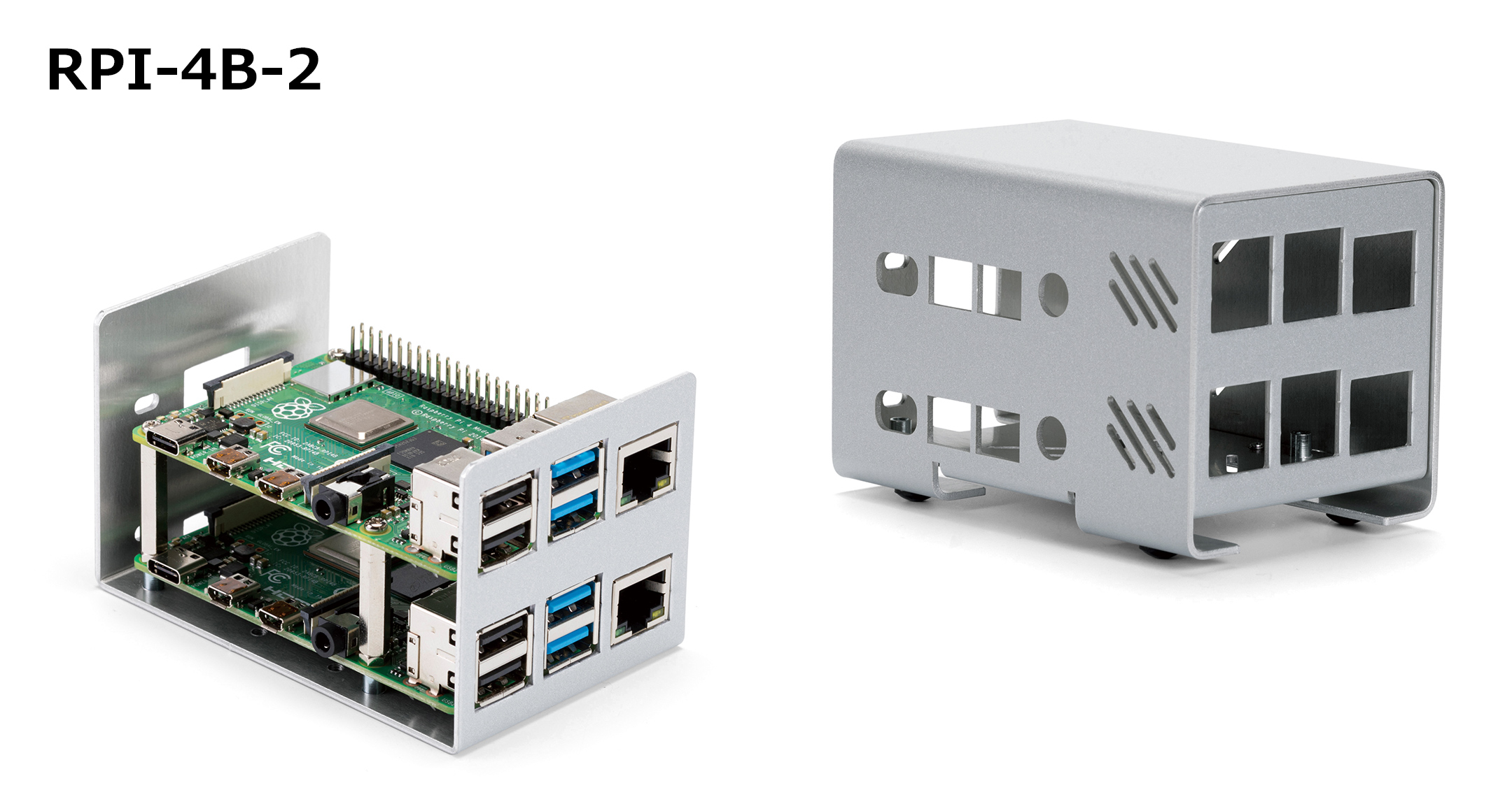 Raspberry Pi 4B ケース アルミ製 RPI-4シリーズの画像